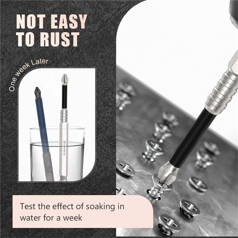 High-Magnetic Screwdriver Drill Bit, Anti-Slip Magnetic Electric Screwdriver Set,Strong Magnetic