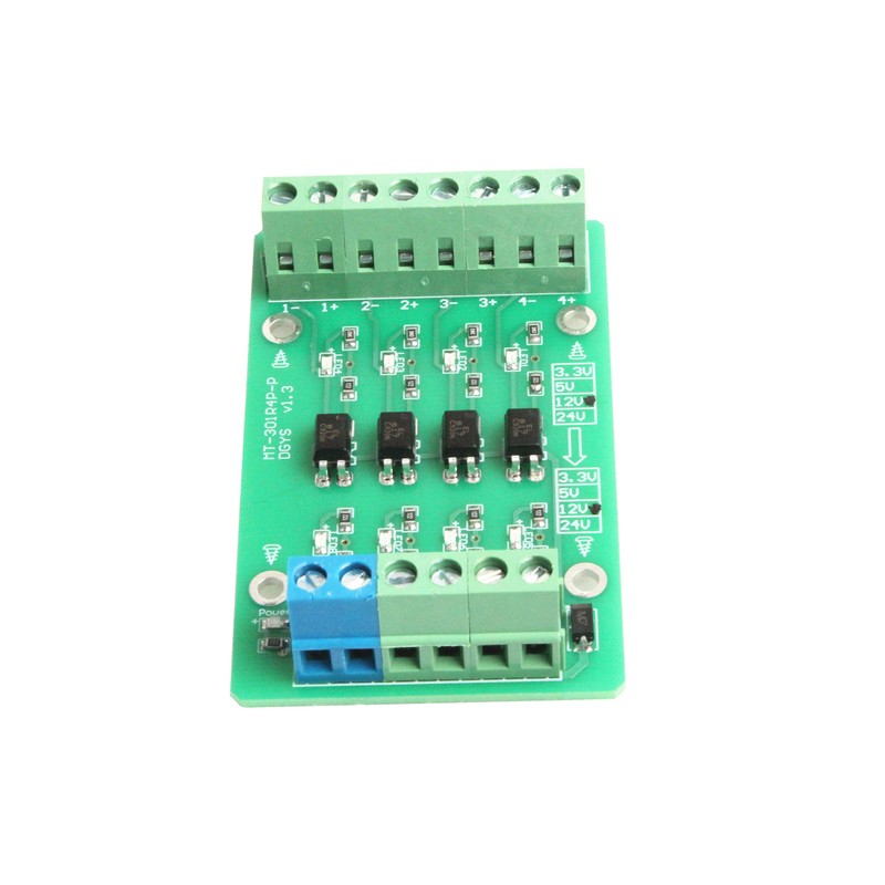 NOYITO 4-Channel Optocoupler Photoelectric Isolator Module Level Voltage Converter Module