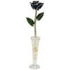 Real Rose Dipped in 24k Gold w/Vase (Black)