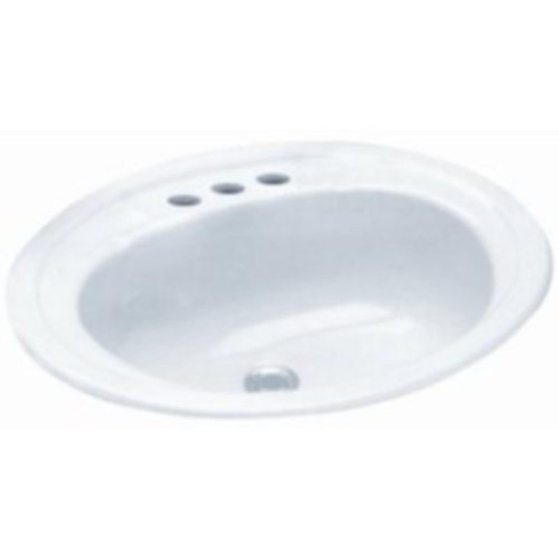PROFLO PF20174 Rockaway 20-1/2" Oval Vitreous China Drop In Bathroom