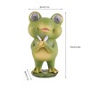 Garden Patio Fence Solar Lights Scare Frog Resin Decorative Ornaments