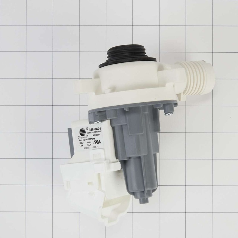 Whirlpool WPW10661045 Drain Pump, White