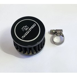 Unbranded BLACK 12M RACING MINI AIR OIL BREATHER FILTER FOR MIATA MAZDA MAZDASPEED ENGINE