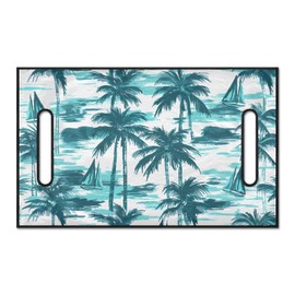 Suobstales Palm Tree Boat Print Golf Cart Seat Covers, Golf Cart Seat Towel Blanket for Yamaha, EZGO, Club Car and More 2-Seat Golf Carts, Keeps Seat Comfortable and Clean