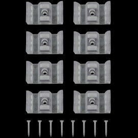 TAODAN 8PCS Bathroom Sliding Door Limiter 44mm with 8 Screws Sliding Shower Door Bumper Swing Stop Sliding Door Slider Glass Door Positioner for Framed Sliding Shower Doors