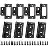 MARRTEUM 8 Pieces 2 Inch Non Mortise Door Hinge, Black