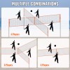 VEVOR 4-Way Volleyball Net, Adjustable Height Badminton Net Set for