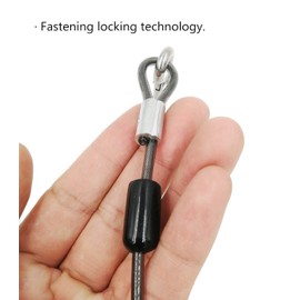 2Pcs Fishing Coiled Lanyard,11ft-160LB Heavy Duty Fishing Boating Ropes Safety Retractable Wire Steel Coiled Tether for Deep Sea Fishing Tools Rod Kayak Paddles