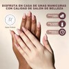 Uñas Postizas con Punta Francesa, Uñas Press on para Manos,
