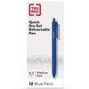 TRU RED Retractable Quick Dry Gel Pens, Medium Point, 0.7mm,