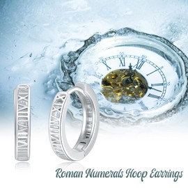 Viking Creole Earrings 925 Sterling Silver Viking Rune Black Sleeper Earrings Viking Jewellery for Men Women Boys Sterling Silver, Sterling Silver