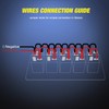 Nilight - 90110E 5 Gang Aluminum Rocker Switch Panel Toggle