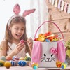 Fanunny Easter Bunny Baskets for Kids Empty Egg Hunt Bags,