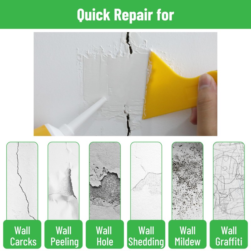 Bates- Drywall Repair Kit, Wall Spackle Repair Paste(120g), Drywall Patch