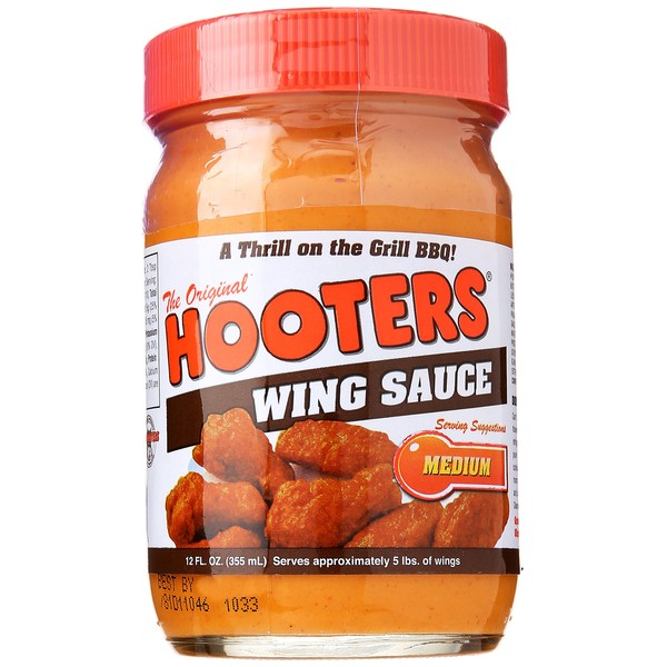 Hooters Wing Sauce, Medium, 12 oz