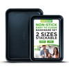 NutriChef Non-Stick Cookie Sheet Baking Pans, 2-Piece Oven Baking Trays