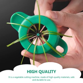 Luxshiny Scallion Cutter Vegetable Slicer Scallion Shredder Green Onion Slicer Vegetable Kitchen Gadget Kitchen Slicing Tool (Green)