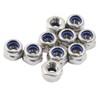 Hordion 100Pcs M4-0.7mm Nylon Lock Nut, 304 Stainless Steel Nylon