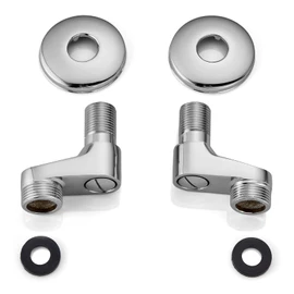 gotonovo Clawfoot Tub Adapter 3-3/8 Inch Adjustable Swing Arms for Kitchen Faucet Bathtub Bathroom Shower Faucet Set Commercial Utility 1 Pair 1.2 inch Polished Chrome