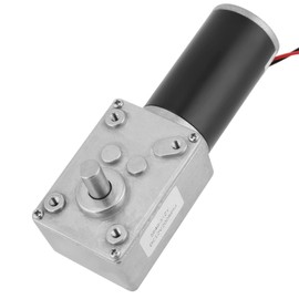 Domary 12V 200RPM 5840 31ZY Permanent Magnet DC Geared Motor Reduction Motor Efficient for Remote Control Curtains Shredders White