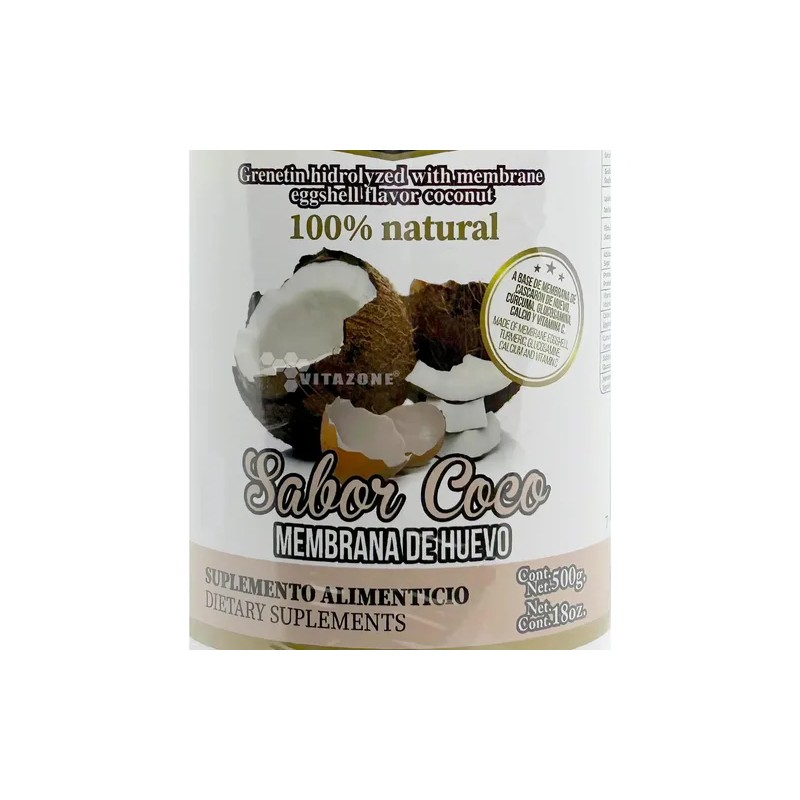 Grenetina Hidrolizada Membrana De Huevo Coco 500 Grs Pretty