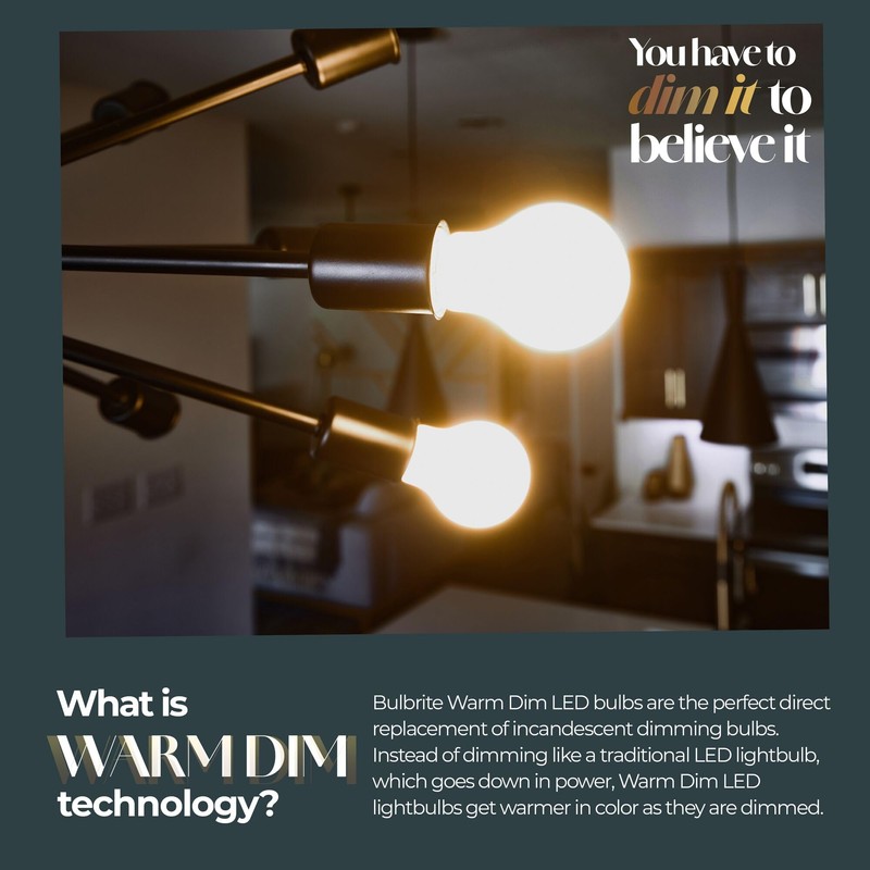 5 Watt LED B11 Light Bulbs, Warm Dimming 3000K (Soft