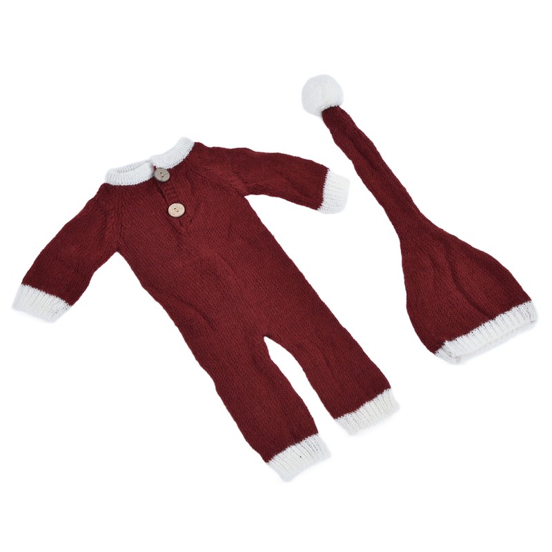 Breathable Baby Photography Photo Props Set Soft Mohair Jumpsuits Hat