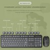 Wireless Keyboard and Mouse Combo Pure Color Retro 2.4G Wireless