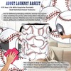 Personalize Baseball Laundry Basket Oxford Cloth Foldable Funny Laundry Hamper