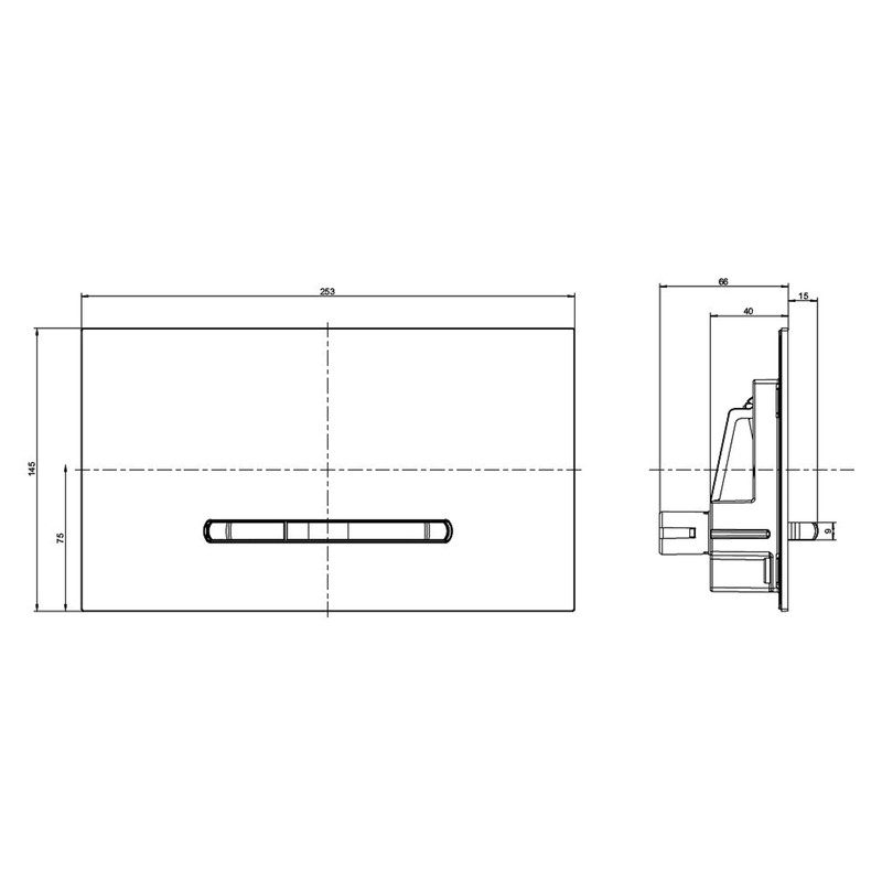 Villeroy & Boch VB ViConnect 9221 Toilet Flush Plate Matt