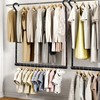 STORAGE MANIAC Adjustable Closet Rod Hanging Clothes Heavy Duty Closet