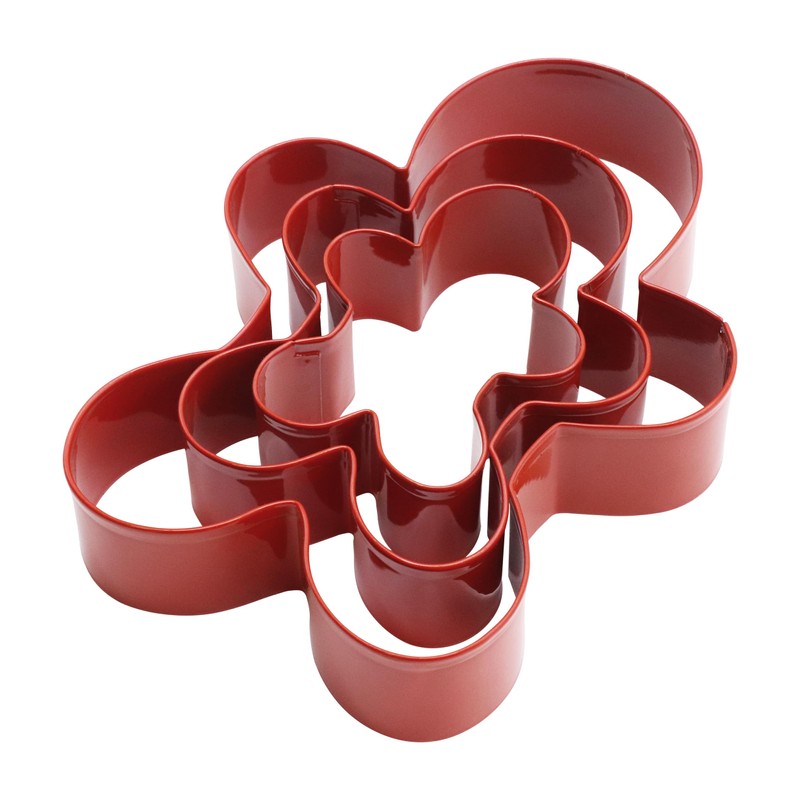 PME CH24CCC108 Christmas Cookie Cutters, Gingerbread Man (Set of 3),