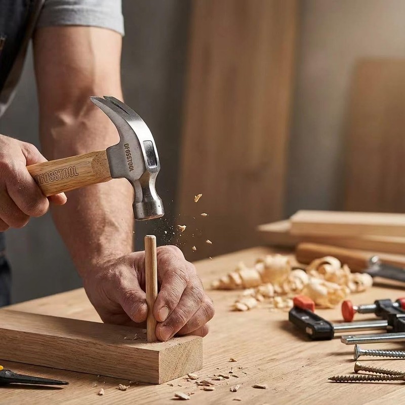 Claw Hammer Small Mallet Hammer with Wood Handle and Alloy