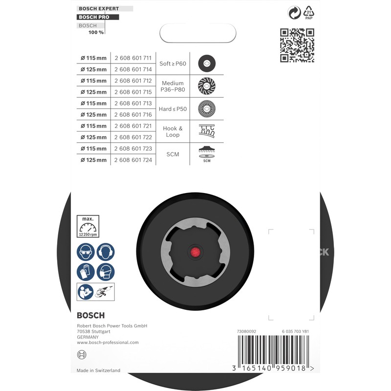 Bosch X-Lock Magic Pad 4.9 inches (125 mm) φ 2608601722
