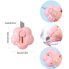 4 Pieces Shrink Letter Openers Mini Portable Paper Cutter Cute Cloud Shape Box Letter Openers for Letter Small Box Opening Paper Cutting DIY Crafts