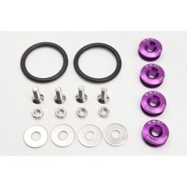 Universal Aluminum Alloy Quick Release Fastener for Bumpers Trunk Fender Hatch Lids Kit, Bolt M6 P1.0, Purple (Pack of 4)