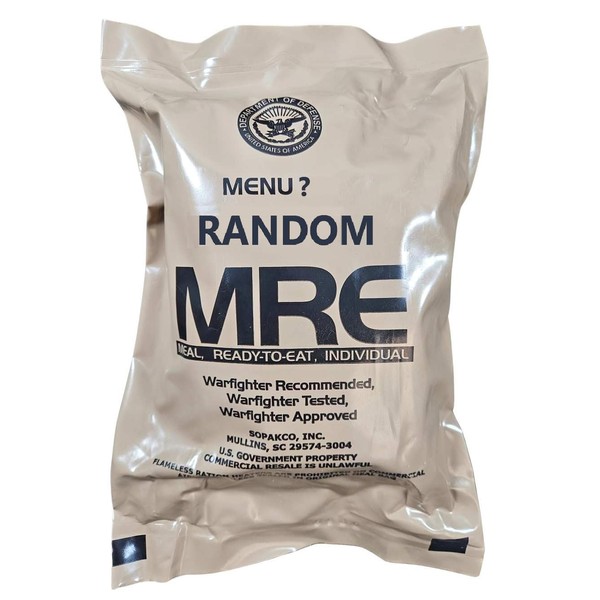 Authentic USGI Meal, Ready to Eat (MRE) - Random Menu