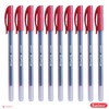 SAINO Fine-X Ballpoint Pens, RED, 0.7mm Fine Point, Pack of