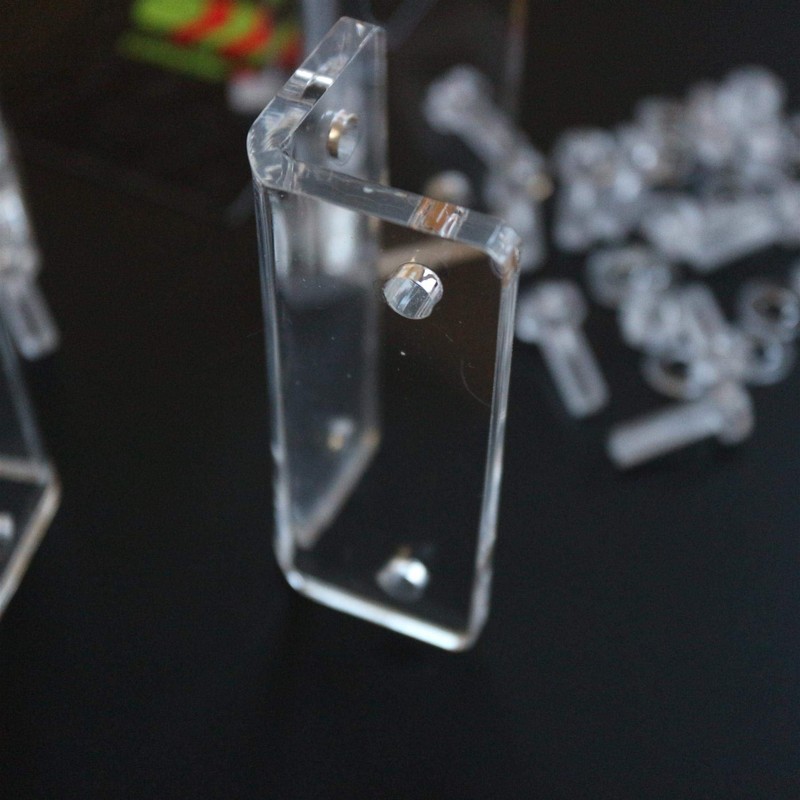 4 x V2, 5 mm thickness, angle L brackets, polished