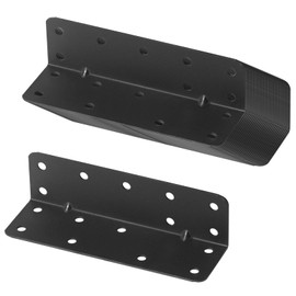 YIDU69Q 30 Pcs Garden Bed Wide Corner Brace, L Right Angle Bracket with Reinforcing Rib, 5-3/4" x 1-5/8" x 1-5/8", Black