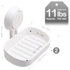 LEVERLOC Soap Dish Suction Cup NO-Drilling & Removable Suction Cup