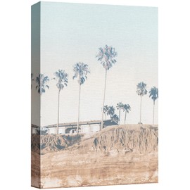 SIGNFORD Canvas Print Wall Art Mid-Century Modern Home in Palm Springs Nature Wilderness Photography Modern Art Rustic Landscape Colorful Multicolor Ultra for Living Room, Bedroom, Office - 24"x36"