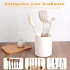 Extra Larae Rotating Utensil Holder Kitchen Utensils Caddy White 360°Plastic