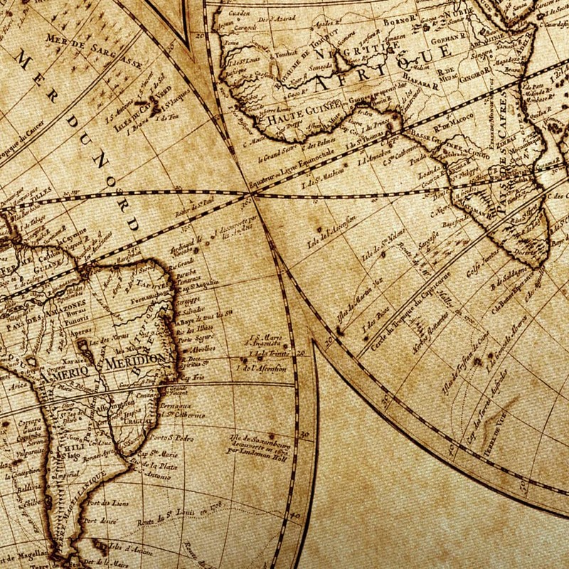 JAWO Medieval Compass Map Wall Hanging Decoration Tapestry, Metro Style,