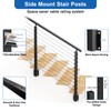 PLANTOP 36" Left Side Mount Stair Cable Railing Post for