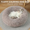 Belababy Donut Dog Cat Bed, Calming Doughnut Fluffy Dog Cat