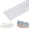 Singring Translucent Wave Curtain Pleat Tape with 100 Hooks, Ripple