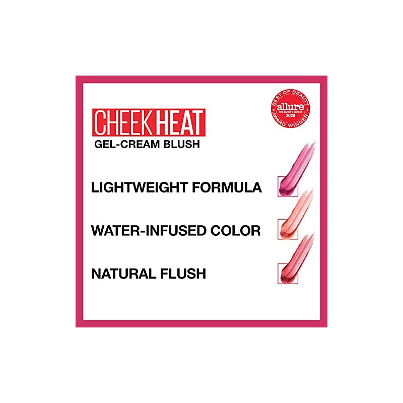 Maybelline Cheek Heat Gel-Cream Blush Makeup, lightweight, Breathable Feel, Sheer