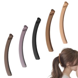 GMHLLES 5 PCS Banana Hair Clips for Women, Matte Non Slip Banana Clips for Girls for Strong Hold Ponytail Hair Accessories for Fine Thick Hair