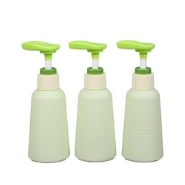 ASEVAT Plastic Pump Bottle 3.4 oz Empty Shampoo Pump Bottles Dispenser 3 Pack Portable Foaming Soap Dispenser Leak Proof Empty Lotion Dispenser (Green, 3.4 Ounces)